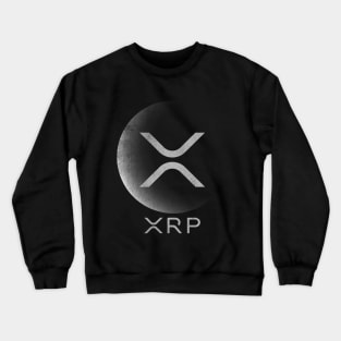 Vintage Ripple XRP Coin To The Moon Crypto Token Cryptocurrency Blockchain Wallet Birthday Gift For Men Women Kids Crewneck Sweatshirt